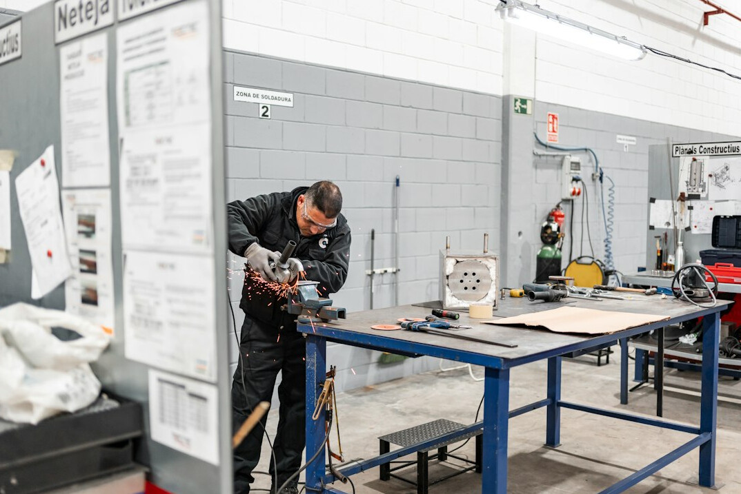 group of professionals in workshop